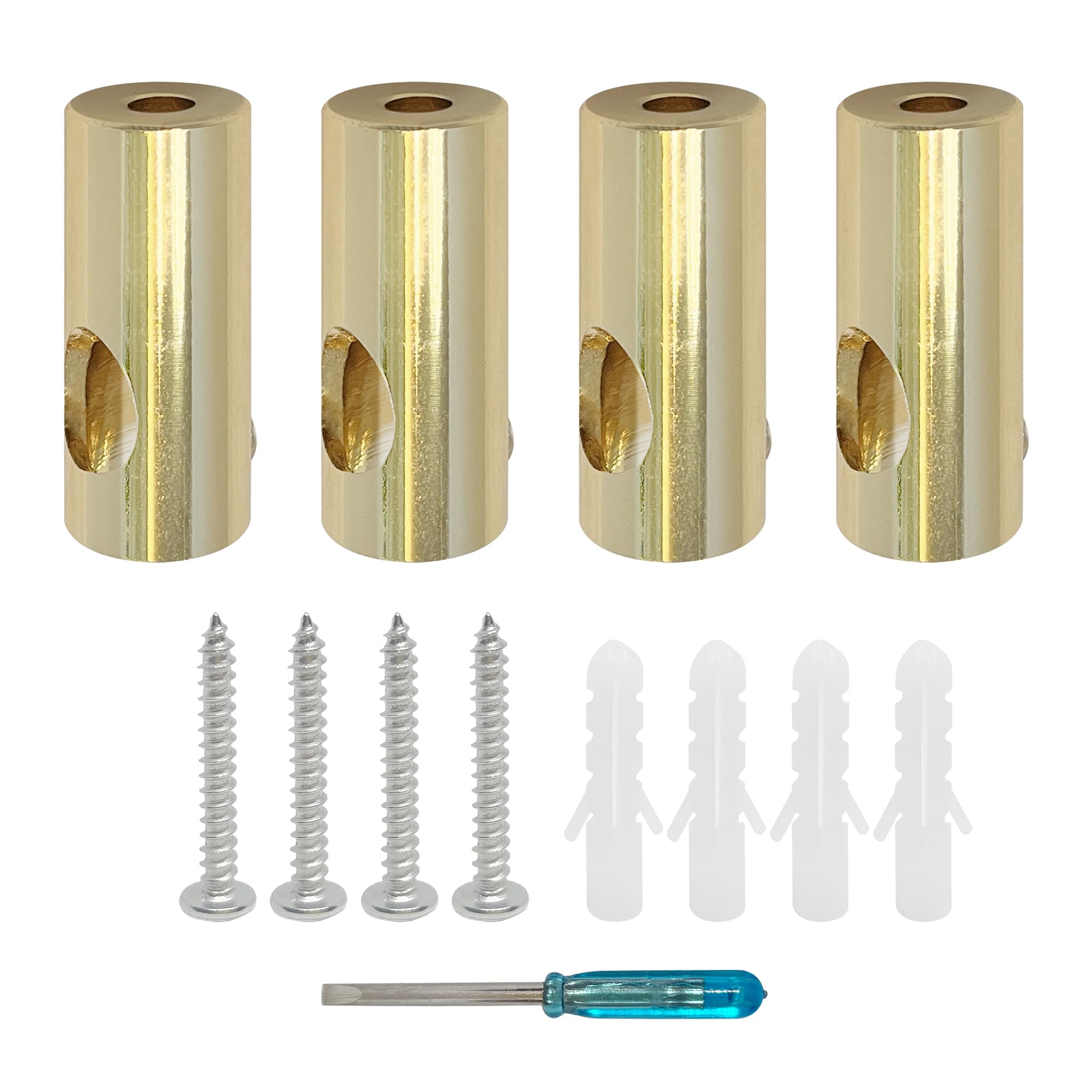 smartect Aluminium Wall and Ceiling Pins for Fixing Textile Cables [4 Pieces
