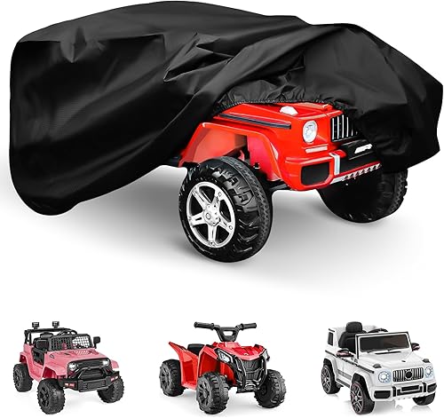 Funda de automóvil de juguete para niños, 62 x 40 x 29 pulgadas, resistente al agua, para exteriores, cubierta de protección para ruedas eléctricas,