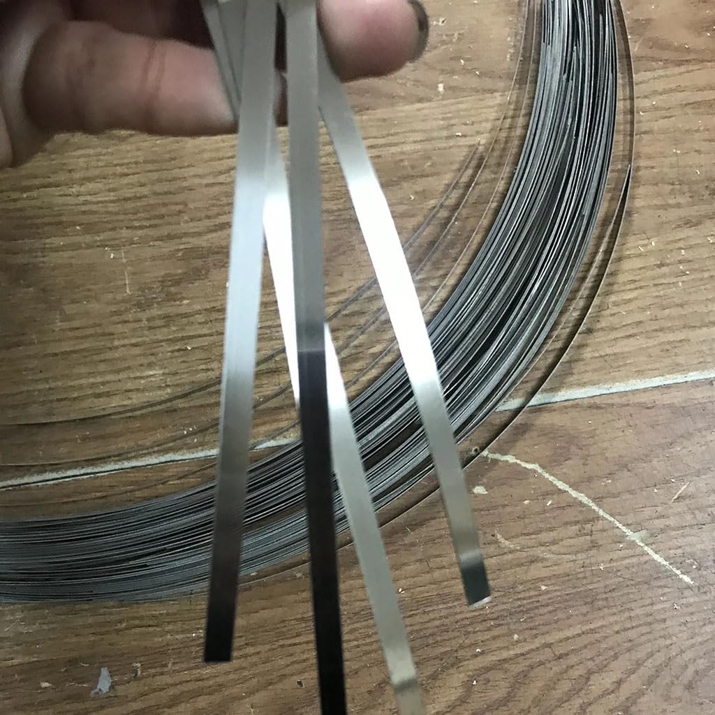 1 striscia di lamina in acciaio inossidabile 304, spessore 0,1 mm, 0,2 0,3 0,4 0,5 1 mm, larghezza 20 mm, rotolo di lamina in acciaio, striscia stretta(Thickness 1mm)