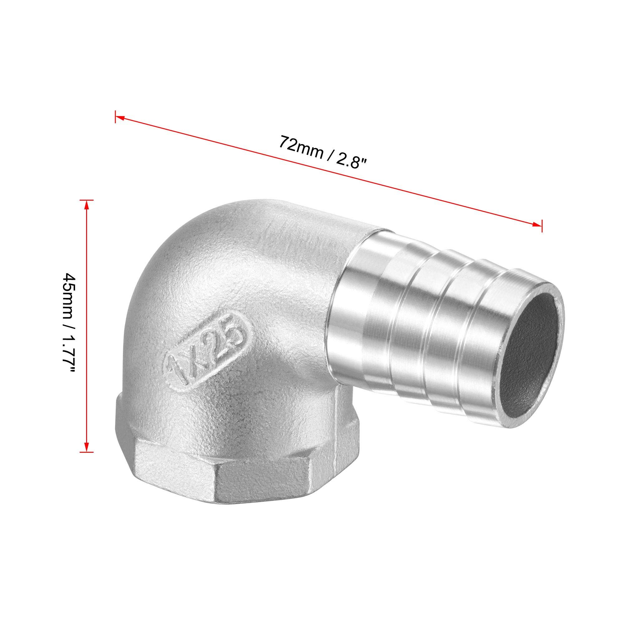 Raccord Cannelé Acier Inoxydable 304 - Filetage G3/4, Diamètre 25 Mm - Pour Tuyau D'eau, Jardin, Air