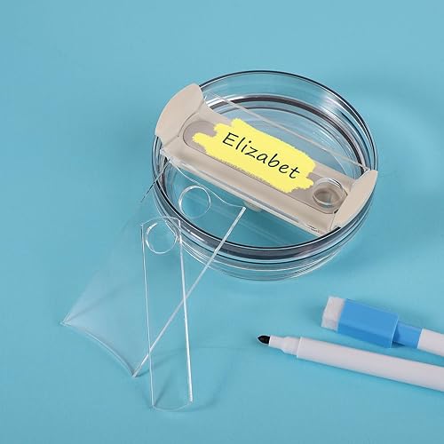 Miniatura 5 de 15 placas de identificación con nombre para Stanley, vaso de 40 onzas, placa de identificación en blanco personalizada, placa de identificación