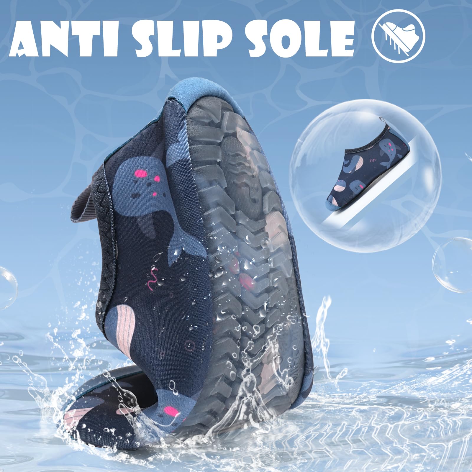 WateLves Badeschuhe Baby Kinder Wasserschuhe Jungen Schwimmschuhe Mädchen Strandschuhe Badesoken Kleinkind Aquaschuhe Barfuss Schuhe gr 14-31