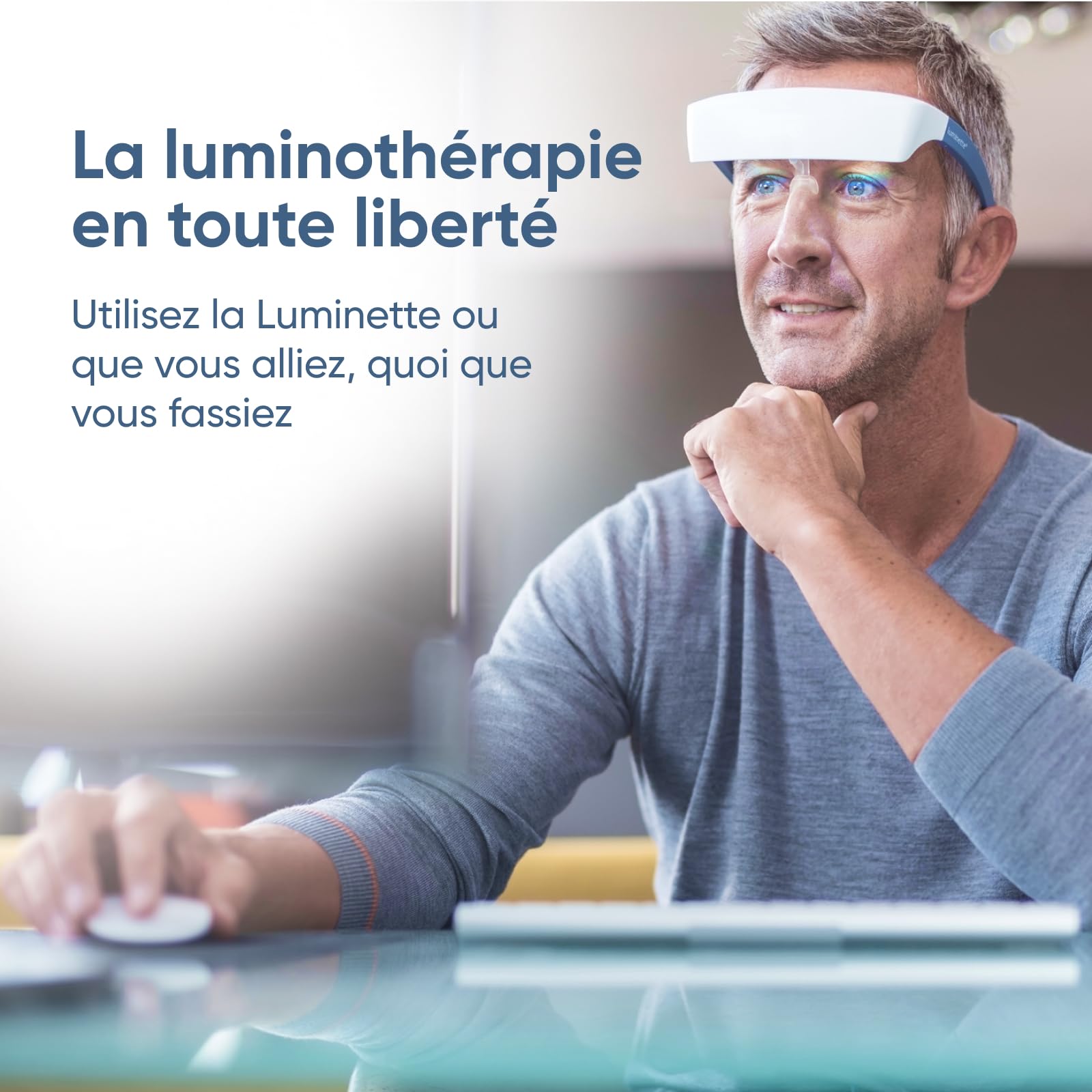 Luminette 2 Lunettes de luminothérapie (Version 2024) - Lampe de Luminothérapie Portable pourle Blues Hivernal et les Troubles du Sommeil - Déjà Plus de 250.000 Utilisateurs Satisfaits