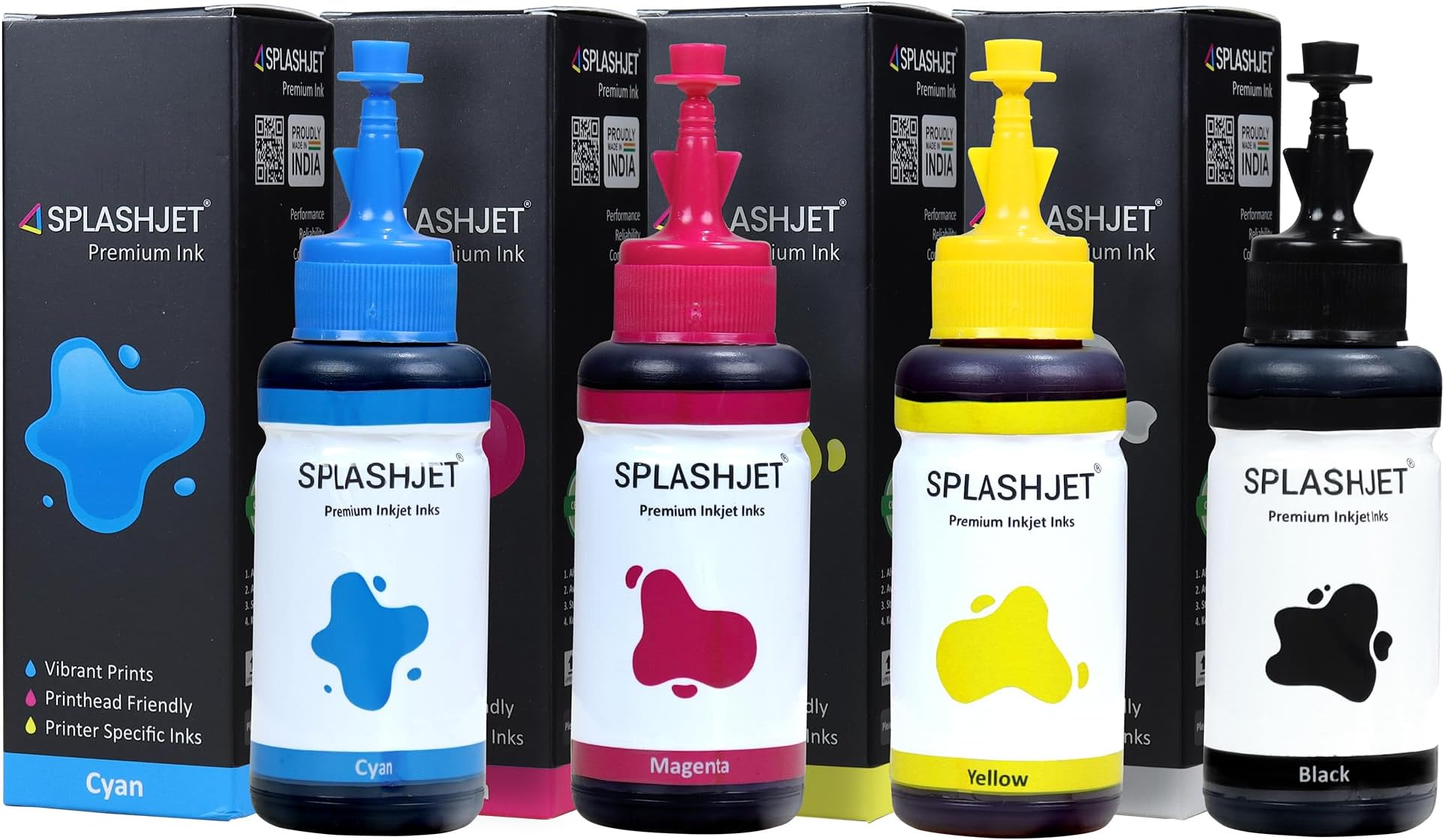 T664 Compatible Refill Ink for Epson L130, L360, L380, L361, L565, L210, L220, L310, L350, L355, L365, L385, L405, L455, L485 Printers (C/M/Y/Bk - 70g x 4) - 501756