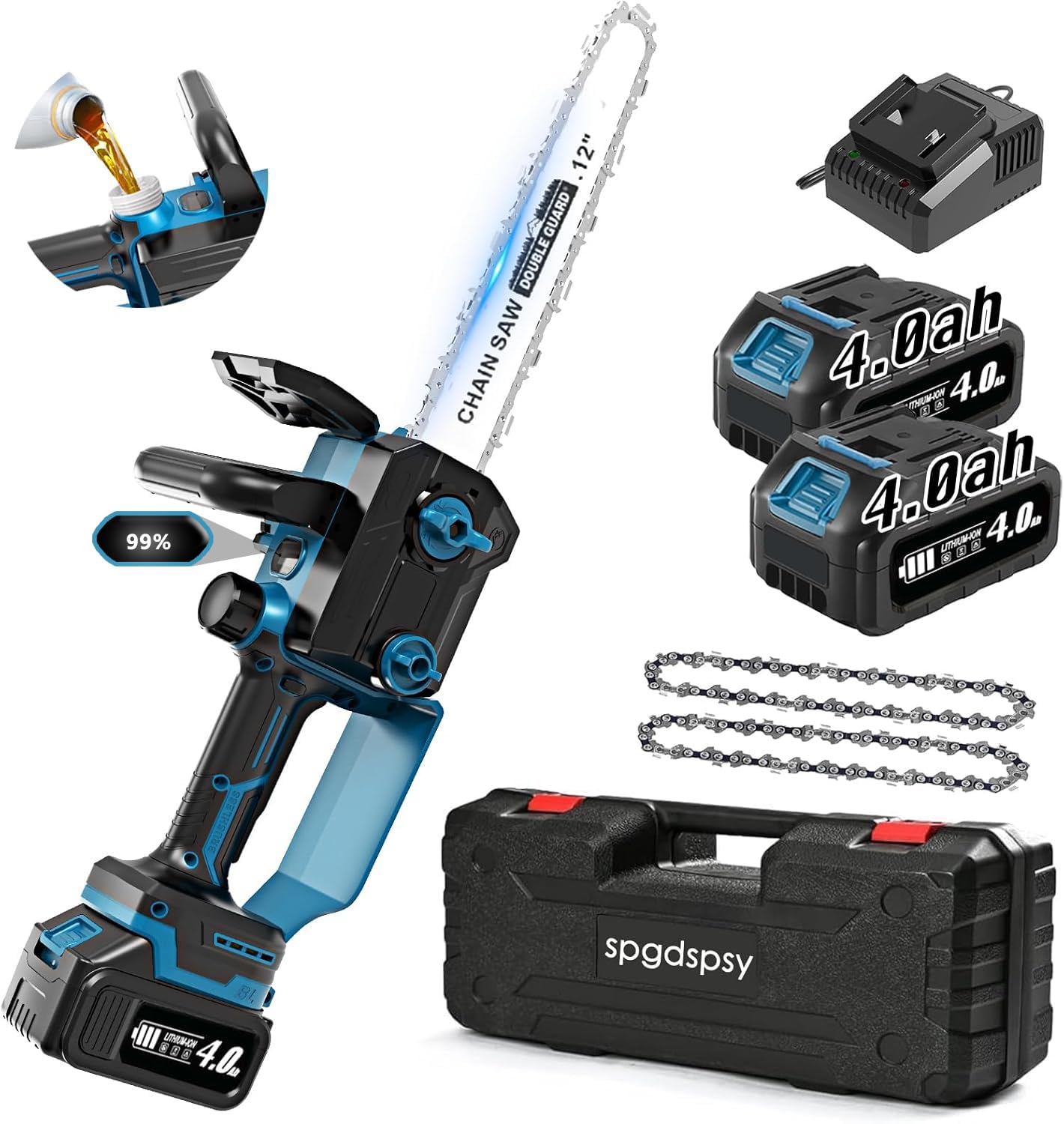 Amazon | 【2025年高性能強化版】高速 チェーンソー 充電式 12
