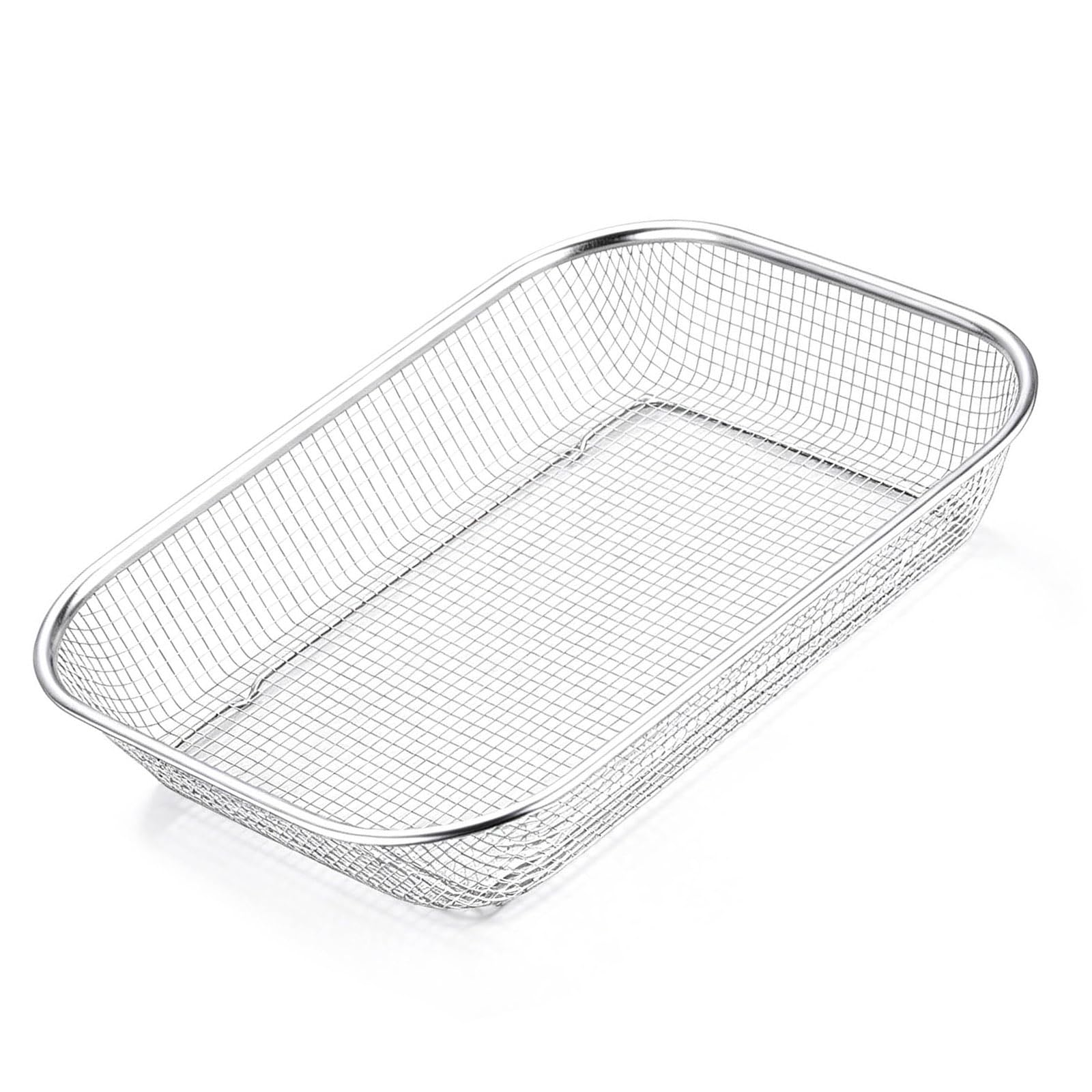 Tsophreniq Dishwasher Utensil Basket Mesh Drain Safe Stainless Steel Thorough Clean Dishwasher Silverware Basket for Small Stainless Steel Tool Owner Strong Silverware Planner
