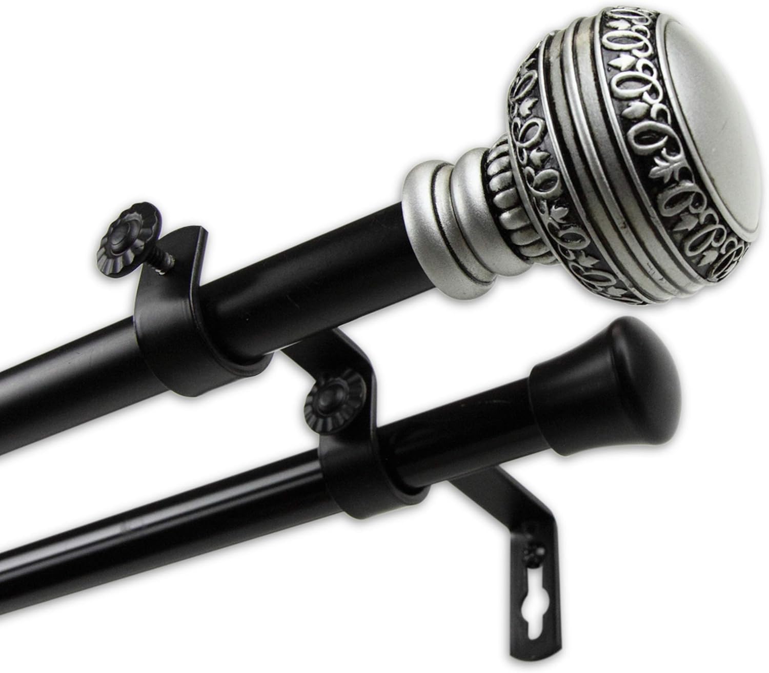 Harvard 13/16" Two Tone Double Curtain Rod 28-48 inch