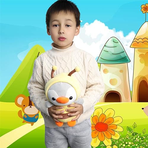 Miniatura 7 de Peluche de patopingüino en bonito disfraz, adorable peluche con disfraz de animal, en color rojo, ideal como regalo para niños Animales de peluche