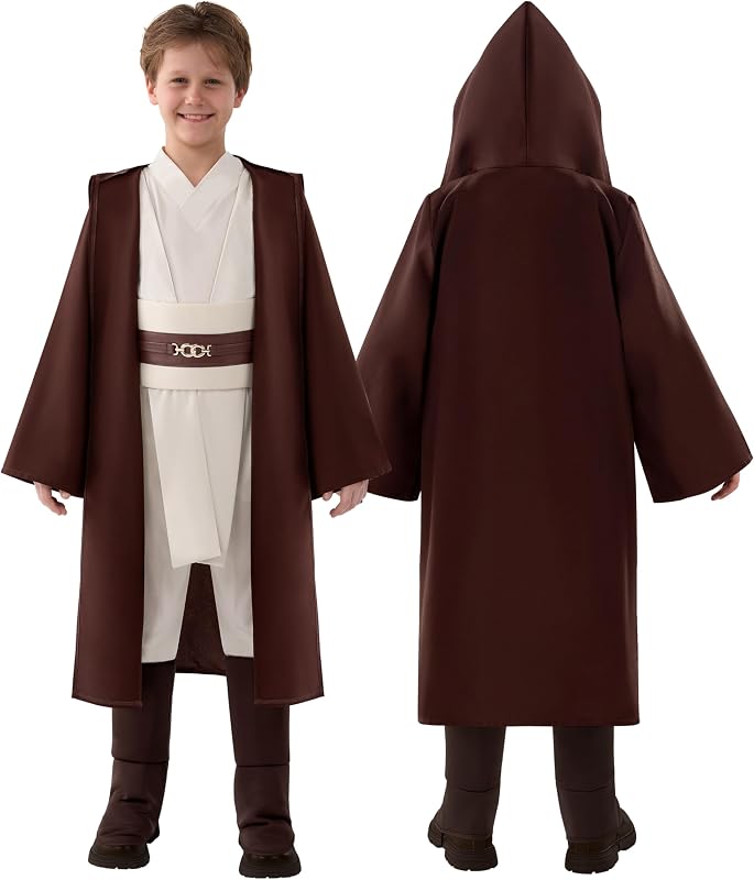 Spooktacular Creations Kids Knight Costume, Boys Tunic Hooded Cape, Cosplay Robe Uniform for Child Halloween Role Play Party
