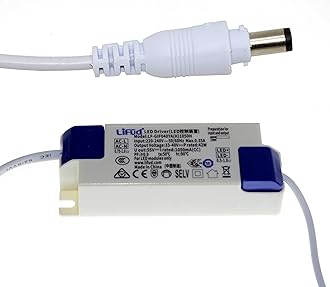 LiFud No Flicker 40W LED Light Driver 220-240V/DC 33-40V/950-1050ma ~50/60Hz Male Cap [Energy Class A+++]…