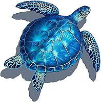 Vista 6 de Mosaico de porcelana de tortuga marina para piscina (10 x 10 pulgadas, verde)