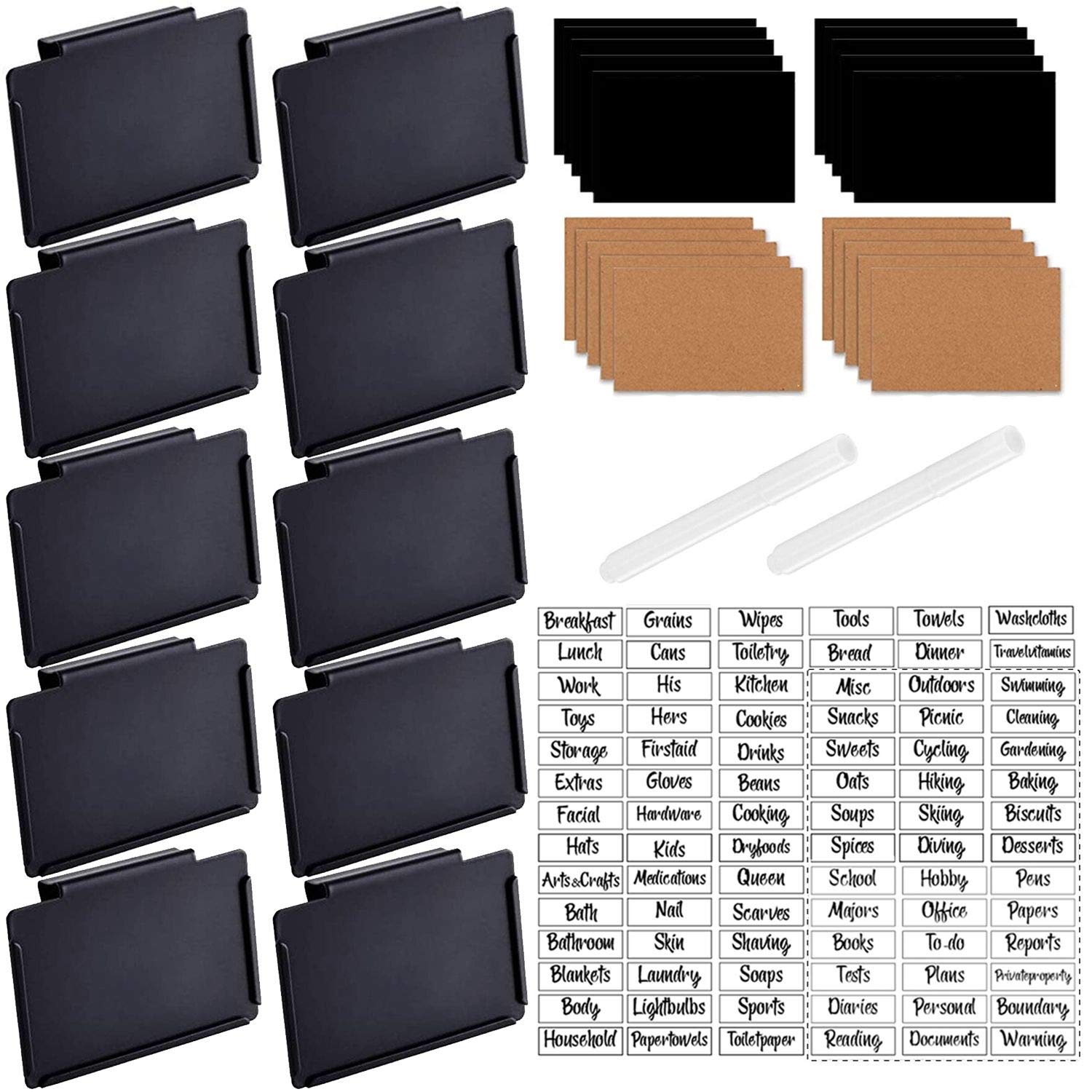 Buy Basket Labels Clip on Storage and Sorting, BABOIES Basket Bin Pantry Labels Clip on