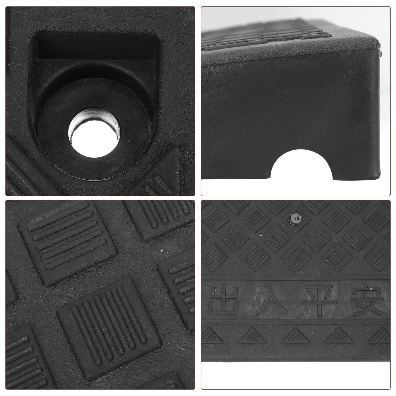 Mipcase Tappetino Rampa Soglia in Gomma Plastica Antiscivolo 7 Cm per Auto e Veicoli Esterni, Leggero e Portatile per Marciapiede e Rampe di Accesso Pubblico