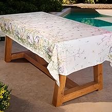 TECNOCUCI Easter Tablecloth 8 Seater 140 x 240 cm, Made in Italy, White, Cotton with Easter Pattern