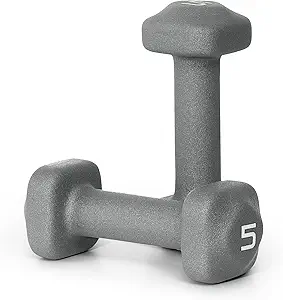 Tone Fitness Neoprene Dumbbell Weight Pairs with Anti-Roll Square Head | Multiple Options