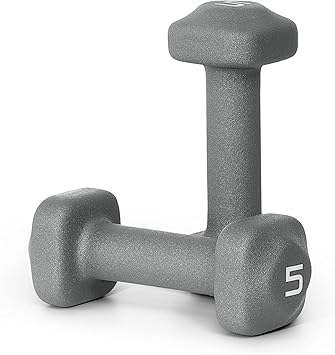 Tone Fitness Neoprene Dumbbell Weight Pairs with Anti-Roll Square Head | Multiple Options