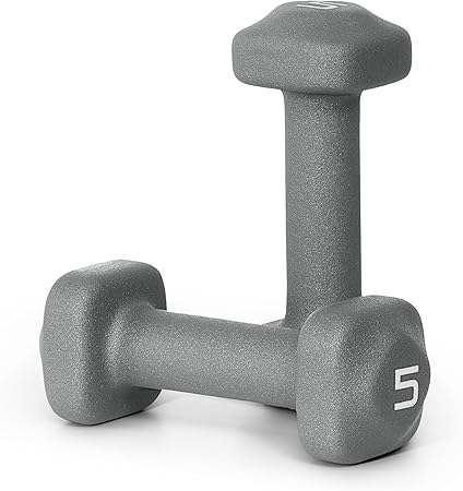 Tone Fitness Neoprene Dumbbell Weight Pairs with Anti-Roll Square Head | Multiple Options