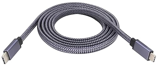 AAOTOKK Cable adaptador USB 3.1 trenzado plano tipo C de 5 Gbps y 2A 3.1 USB tipo C macho a USB3.1 Cable de función completa compatible con carga,