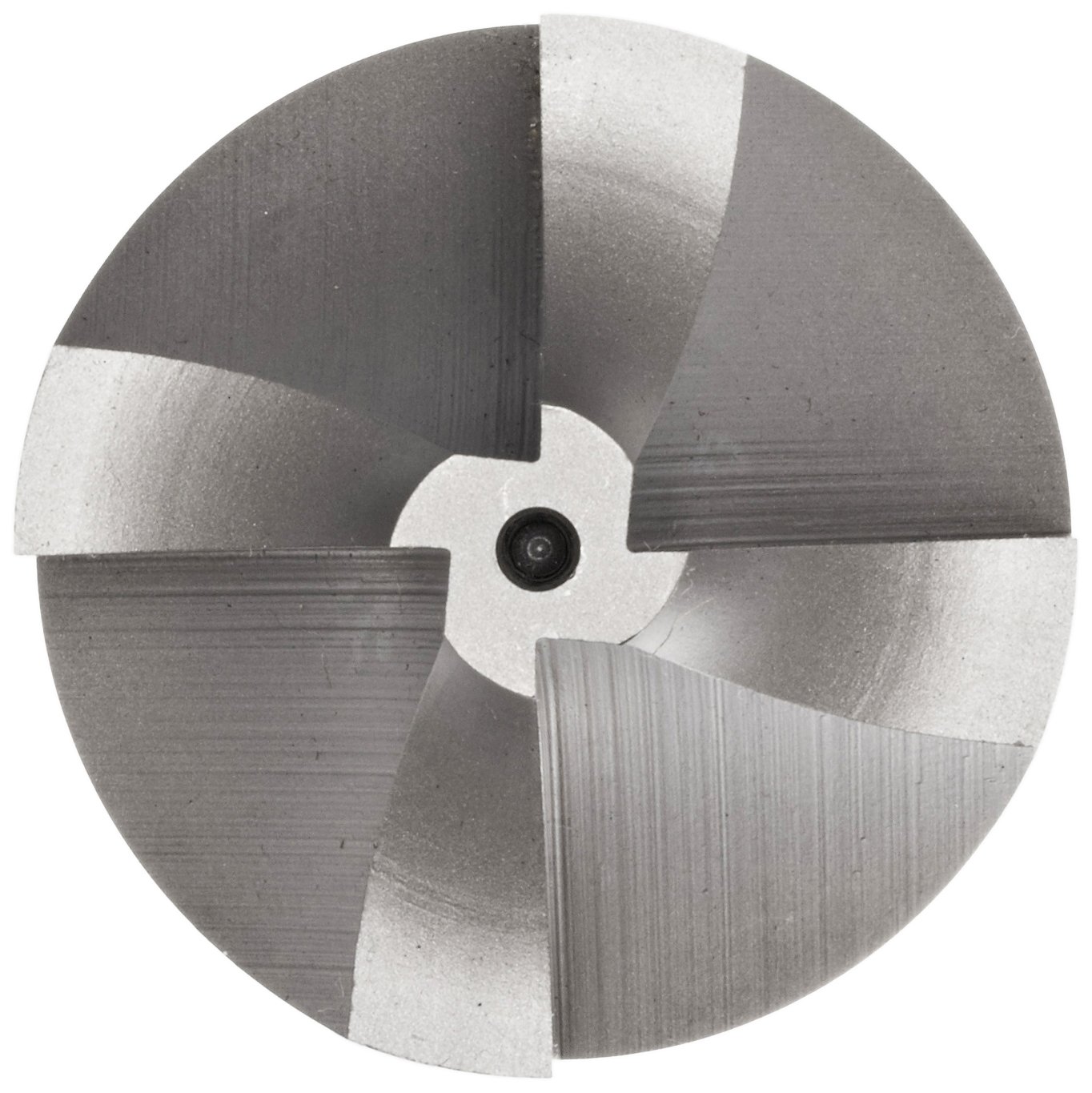 YG-1 E1237 High Speed Steel (HSS) Corner Rounding End Mill, Weldon Shank, Uncoated (Bright) Finish, Non-Center Cutting, 4 Flutes, 4