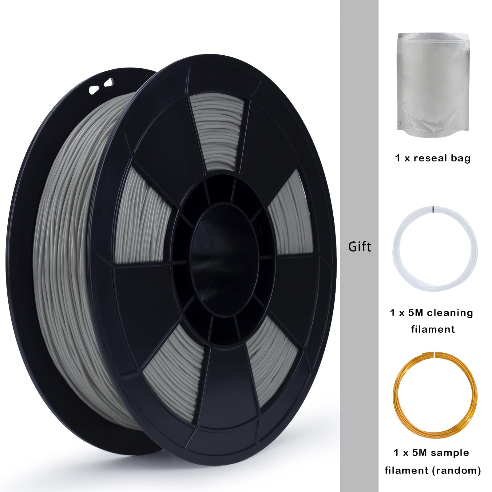 ZIRO Shore 95A Hardness TPU 0.8kg 3D Printing Material Gray | Fit for Most FDM 3D Printer 1.75mm 0.8KG Spool Dimensional Accuracy -0.03mm Colorful Tpu Filament product thumbnail 8