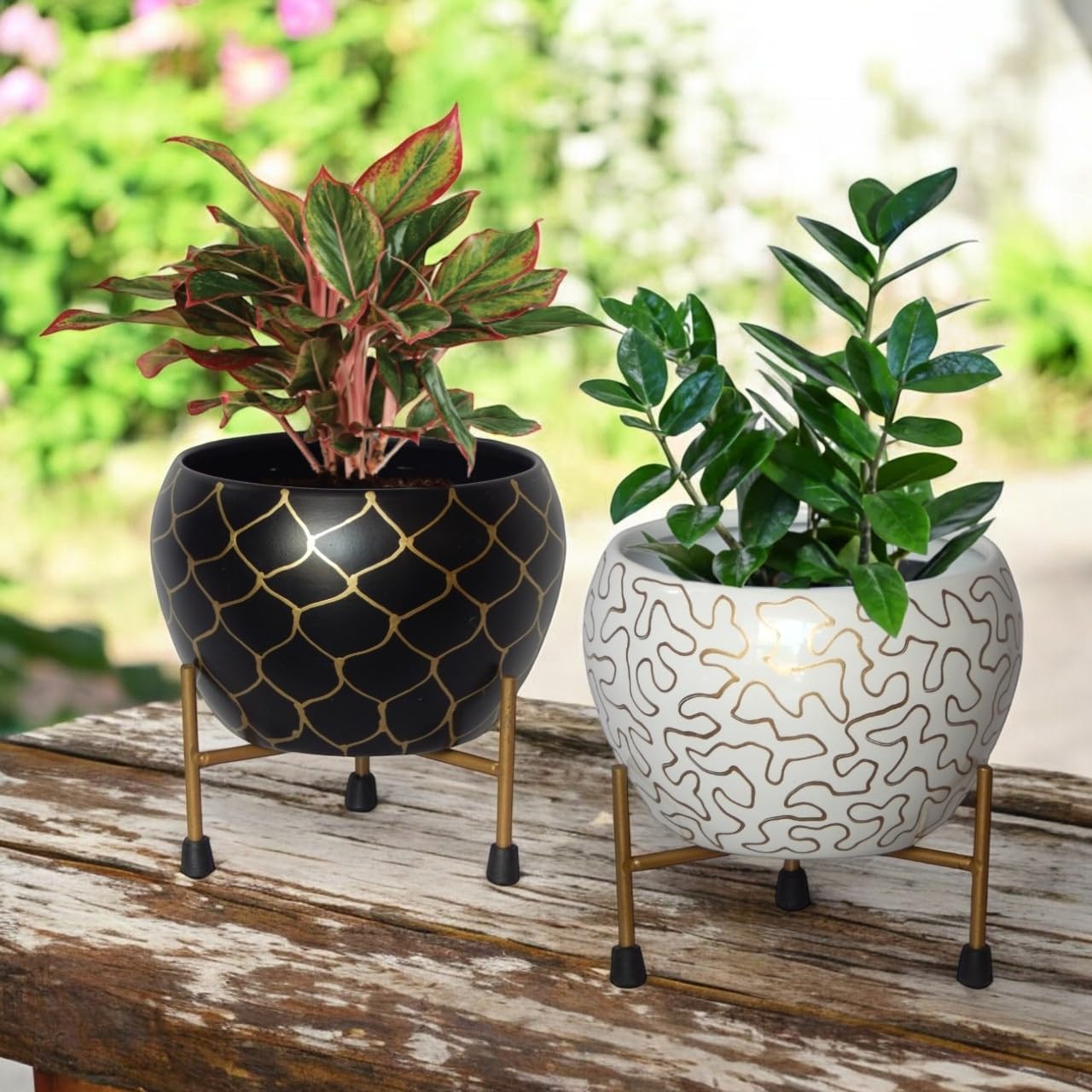 See full amazon price history chart for ecofynd 5 inches, Lio Metal Planter Pot with Gold Stand, Modern Style Planter Set, Indoor Outdoor Home Item for Garden Plants Flower, Balcony, Living Room, Garden, Bedroom Decor (Pack of 2, 028) ecofynd 5 inches, Lio Metal Planter Pot with Gold Stand, Modern Style Planter Set, Indoor Outdoor Home Item for Garden Plants Flower, Balcony, Living Room, Garden, Bedroom Decor (Pack of 2, 028) (B0BCGR2X6G) Amazon Price History, Amazon Price Tracker
