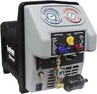 Vista 7 de Mastercool 69365 Sistema de recuperación de refrigerante Twin Turbo - Tanque DOT de 50 libras con interruptor de flotador, compresor de doble