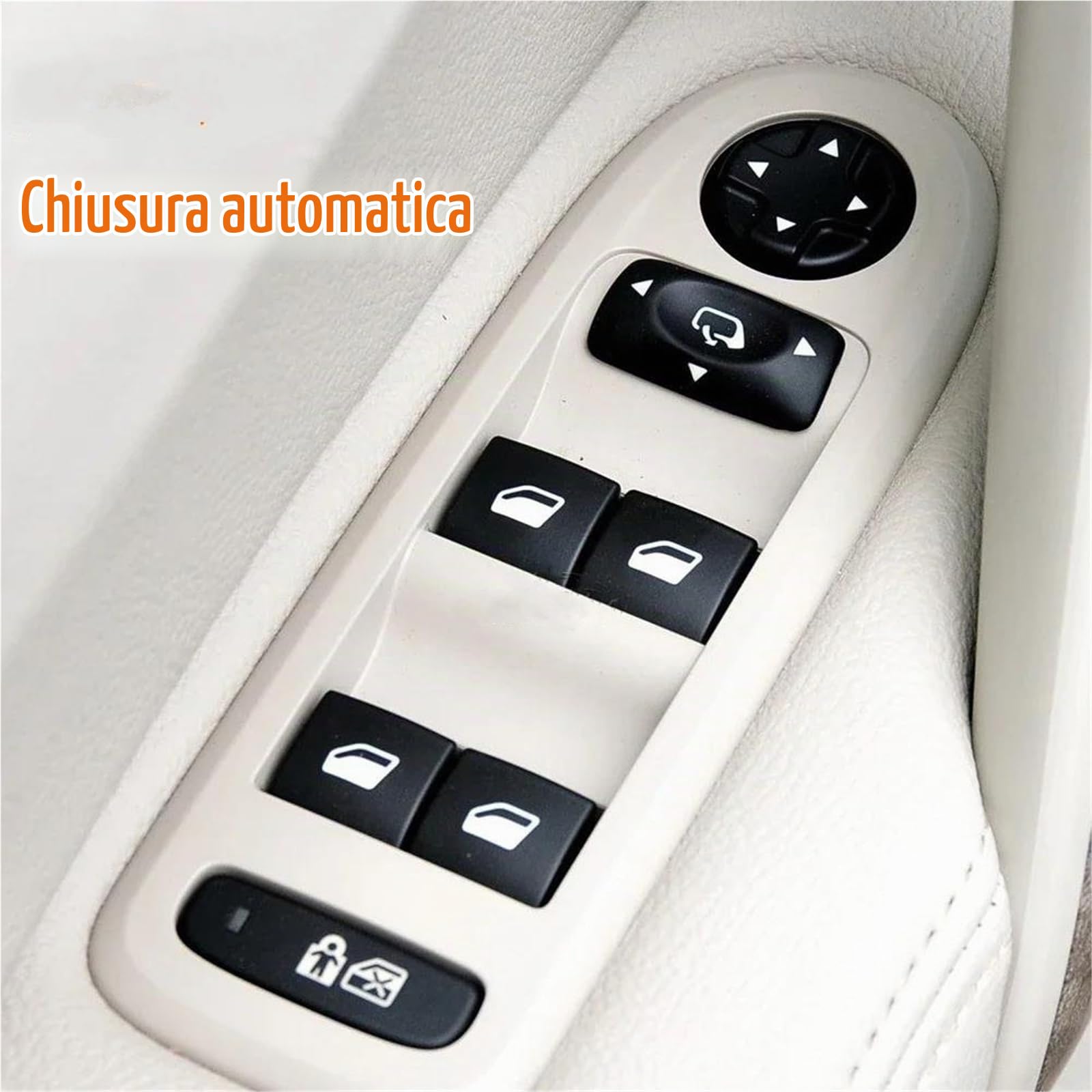 Pulsantiera Alzacristalli Per Citroen Per C3 2010-2012 Per Fase Per Due Interruttori Controllo Automatico Finestra Elettrica Potenza Mano Sinistra Pulsante Alzacristalli(Auto Fold)