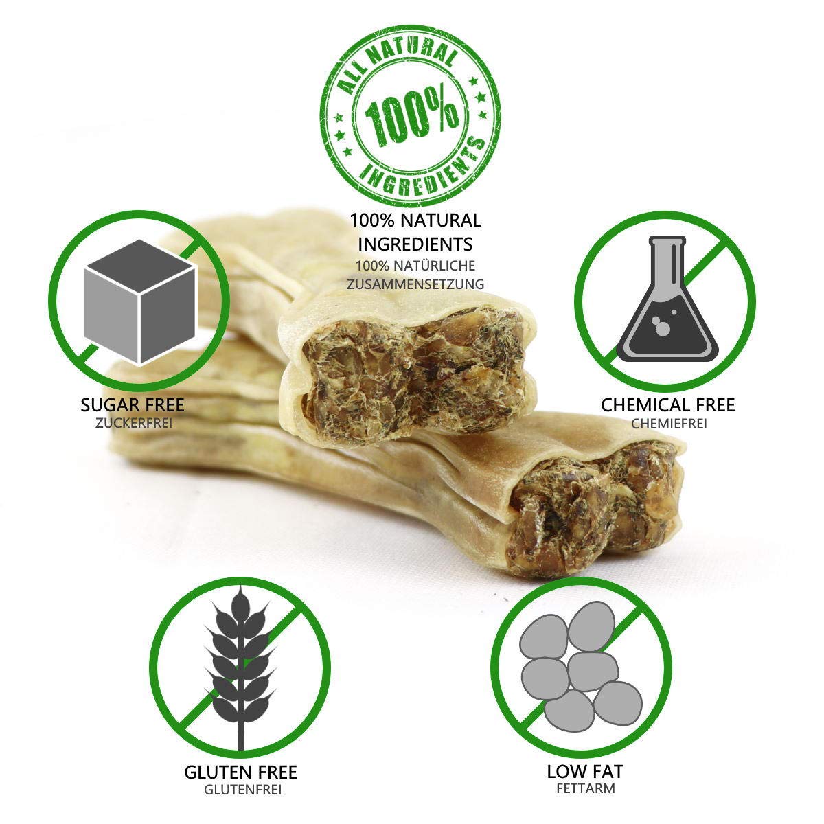 DOGBOSS Ossa da masticare 100% naturali 12 cm agnello
