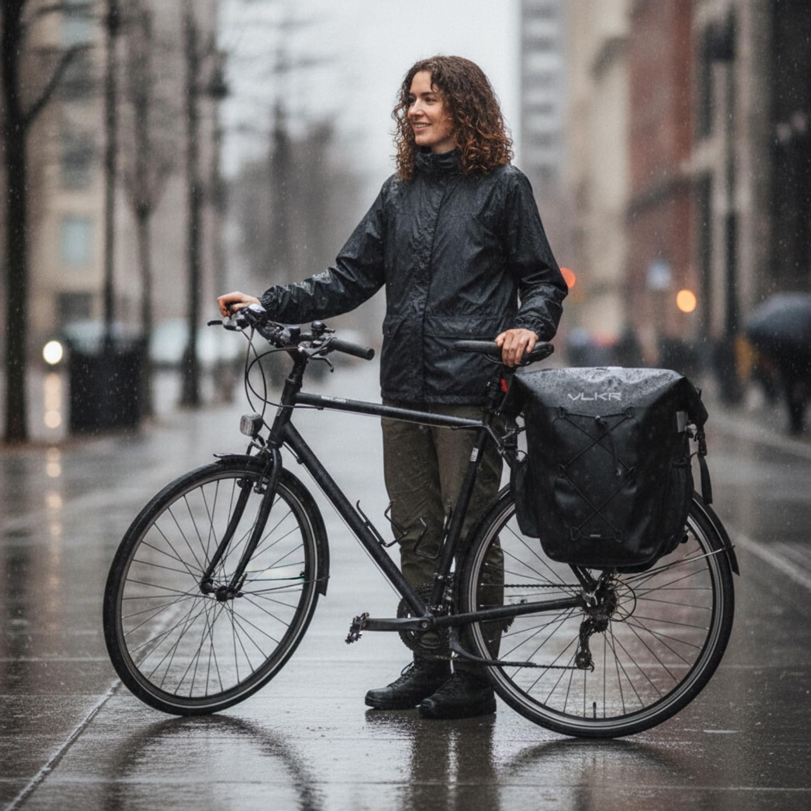 Borsa Pannier Bicicletta Borsa da Bicicletta Borsa Portapacchi Borsa Posteriore Tessuto PVC Facile da Pulire Protezione dalla Pioggia Laccio Elastico, Array, Giallo