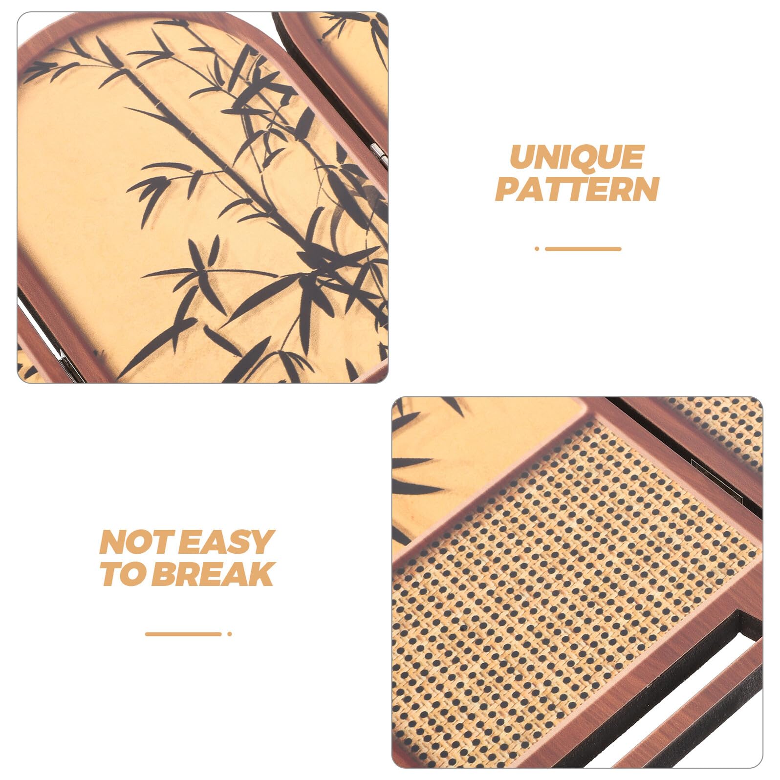 jojofuny Biombo Plegable de Escritorio Compacto de Madera Diseño Chino Tradicional y Panel Divisor Elegante para Oficina y Decoración de Espacios Pequeños
