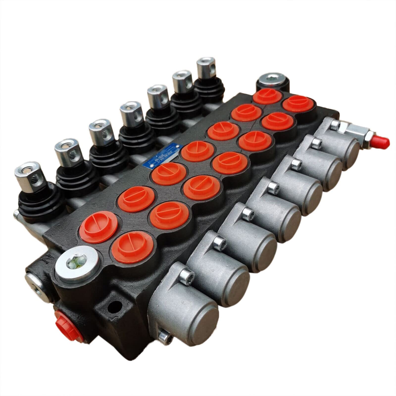 Hydraulique Vanne de commande Manuelle 7 Bancs 3600PSI Réglable Monobloc Hydraulic Directional Hydraulique 60 l/min Cylindre double action 13 GPM + levier