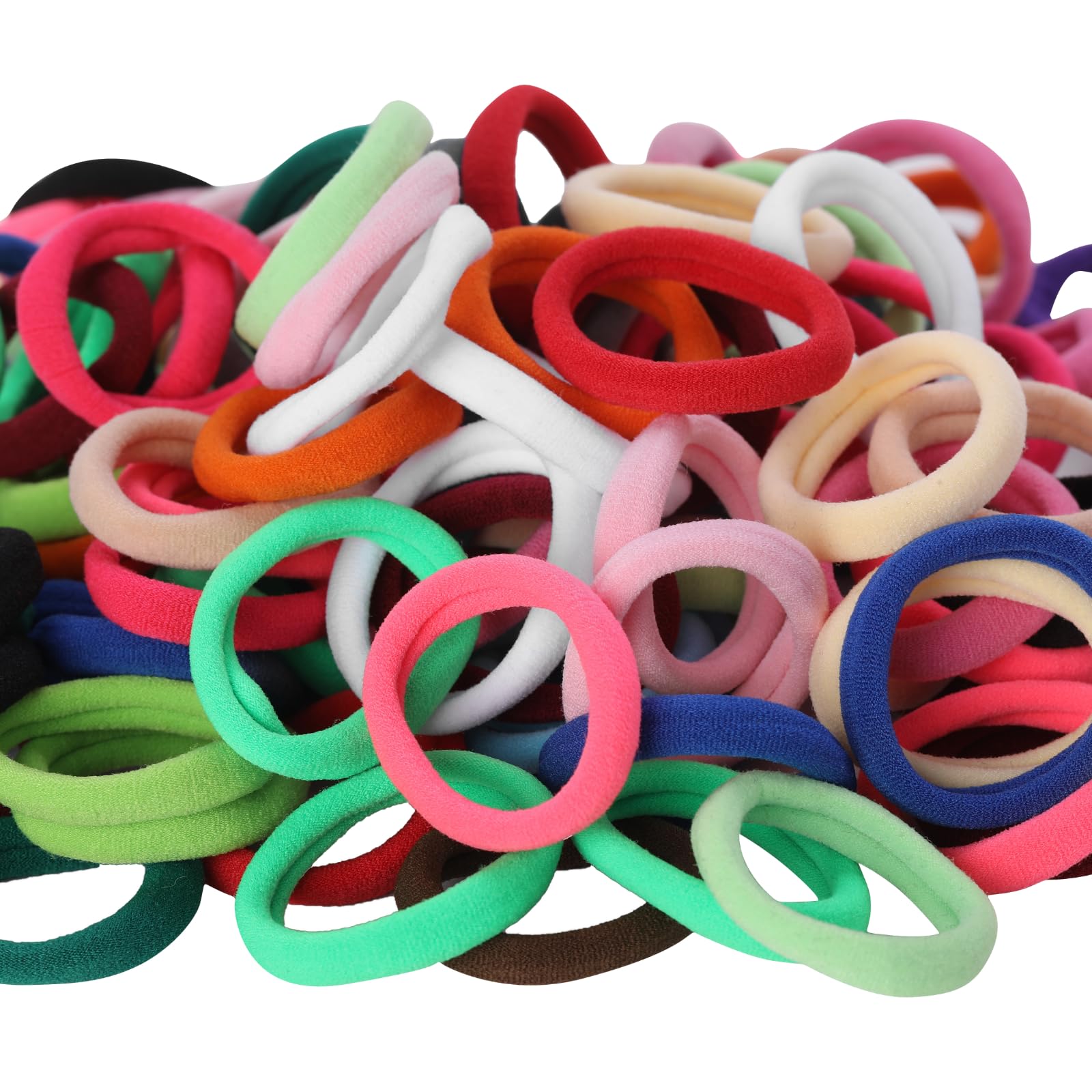 Black Hair Ties - 120 Pack for Thick Hair -16