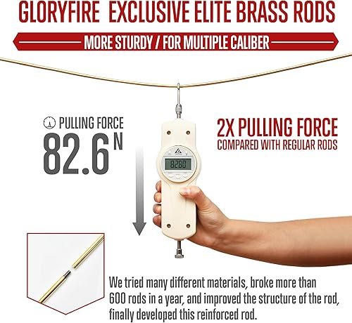 Miniatura 2 de GLORYFIRE Kit de limpieza de pistola para rifle y escopeta, kit de limpieza para todas las pistolas con cepillos de latón de alta gama, trapeadores,