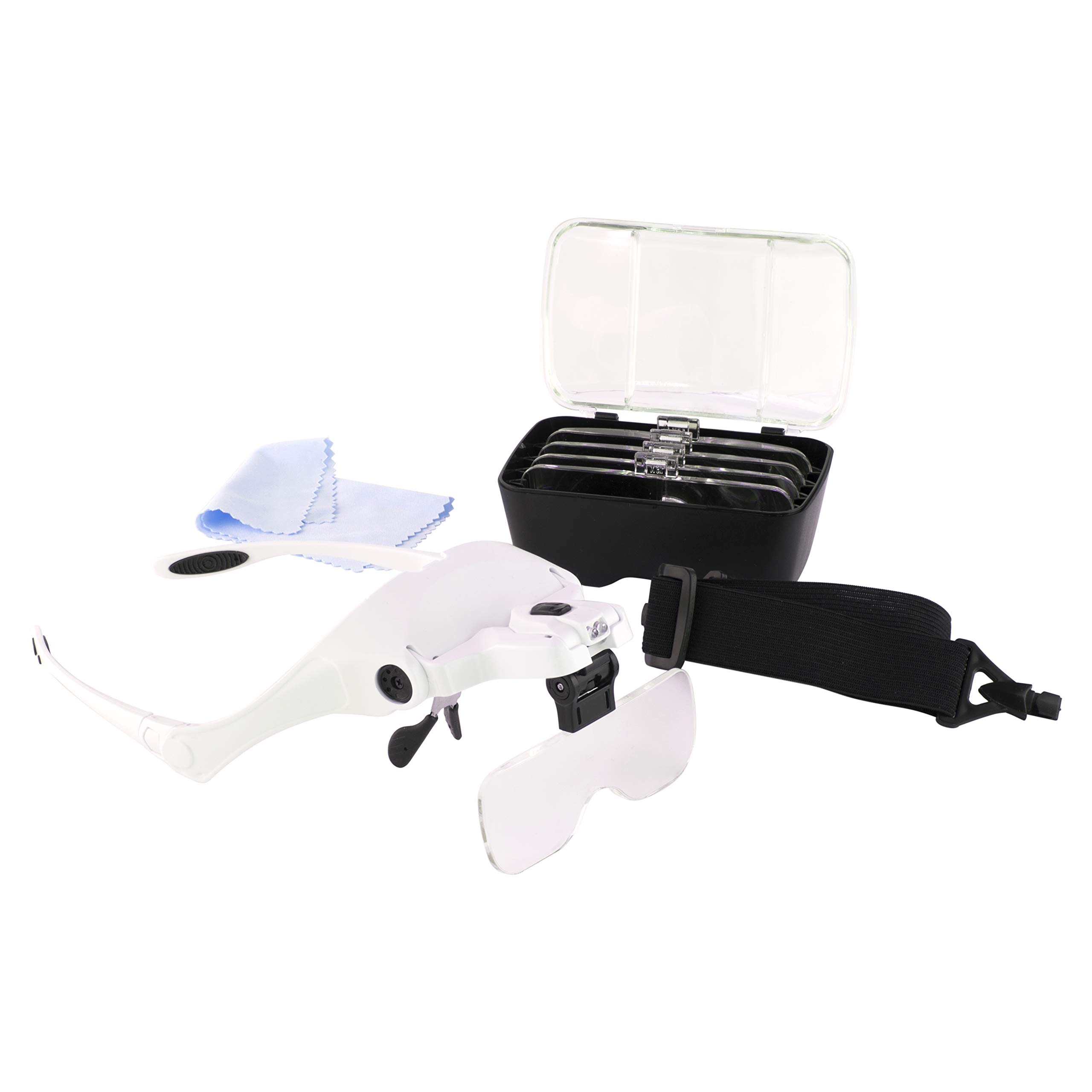 Lightcraft White Led Headband Magnifier With 5 Lenses