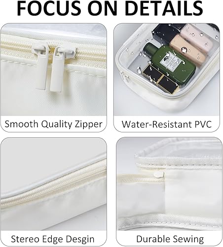 Miniatura 3 de Moyad Bolsa de aseo transparente aprobada por la TSA, tamaño de cuarto de galón 3-1-1, bolsa de líquidos para viajes, organizador transparente de