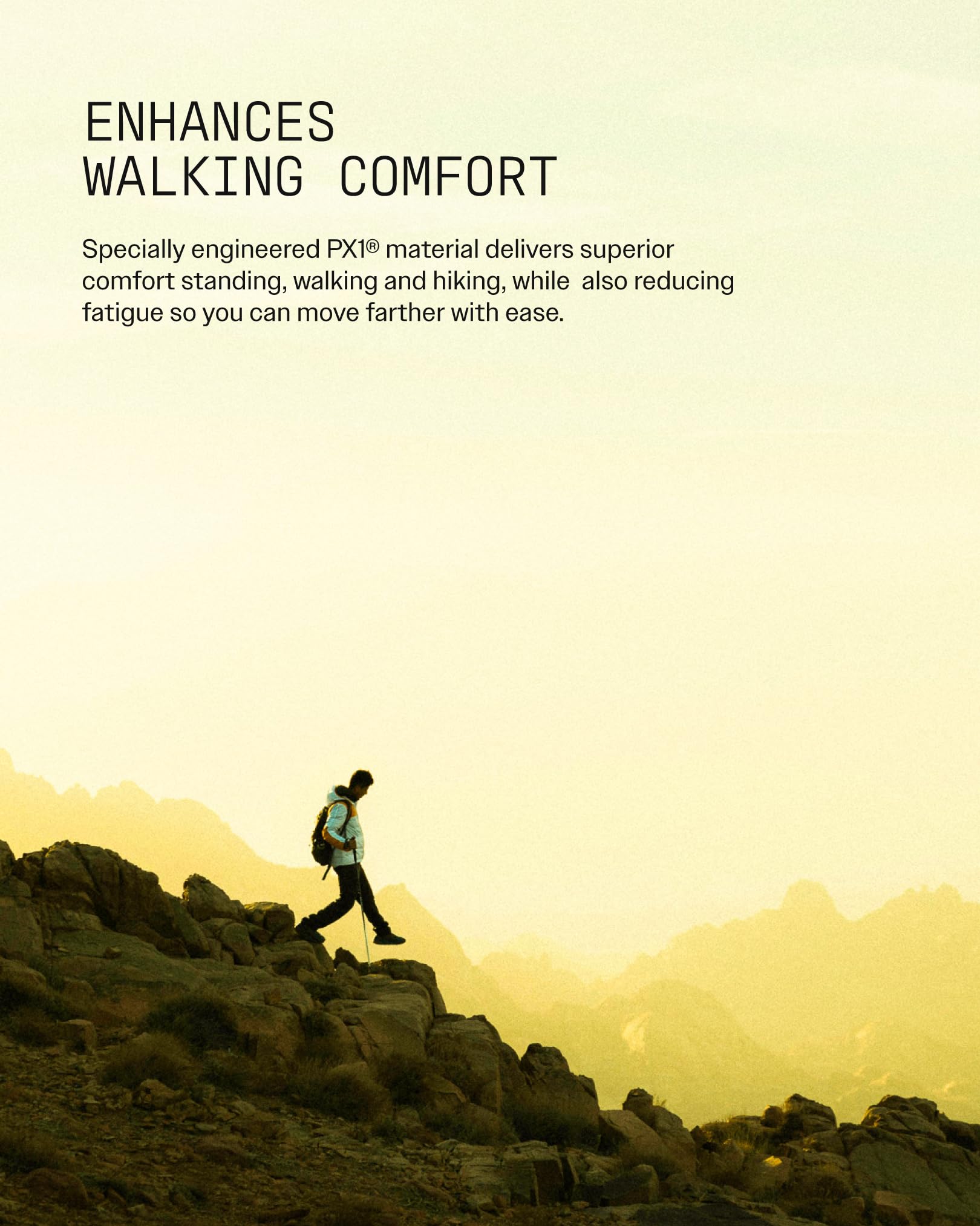 Enertor PX1 - Solette da trekking e in piedi, con tecnologia ammortizzante, sollievo dal dolore al piede e al tallone, per fascite plantare, pronazione, supporto per arco plantare e piedi piatti