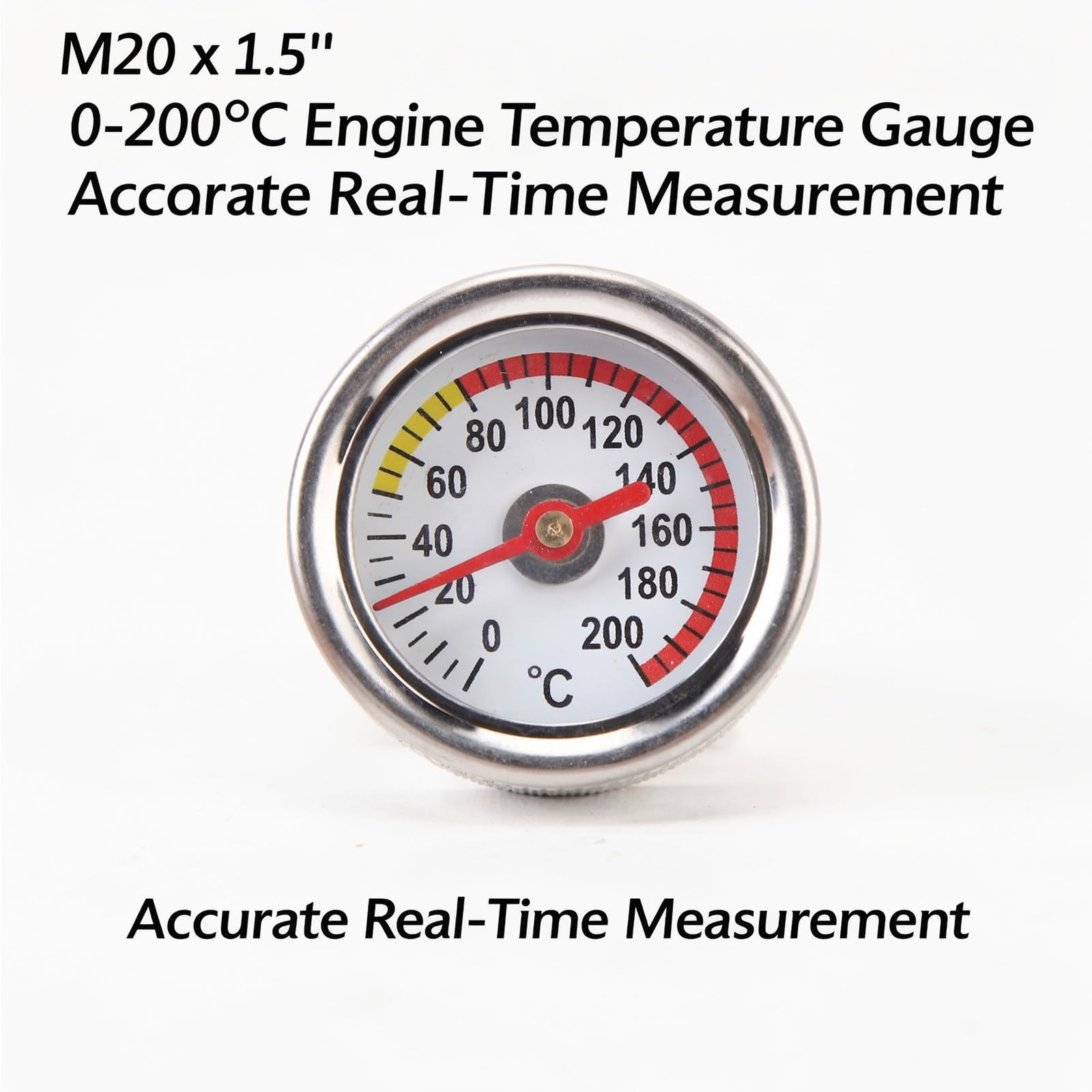 SENECESLI Öltemperaturmesser, M20 X 1,5 Einfache Installation 0 Bis 200 ℃ Haltbarer Ölemmeter für Motorräder