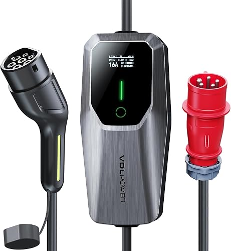 Chargeur Voiture Electrique 11kW 5m 6-16A avec CEE 3-phasé Prise 