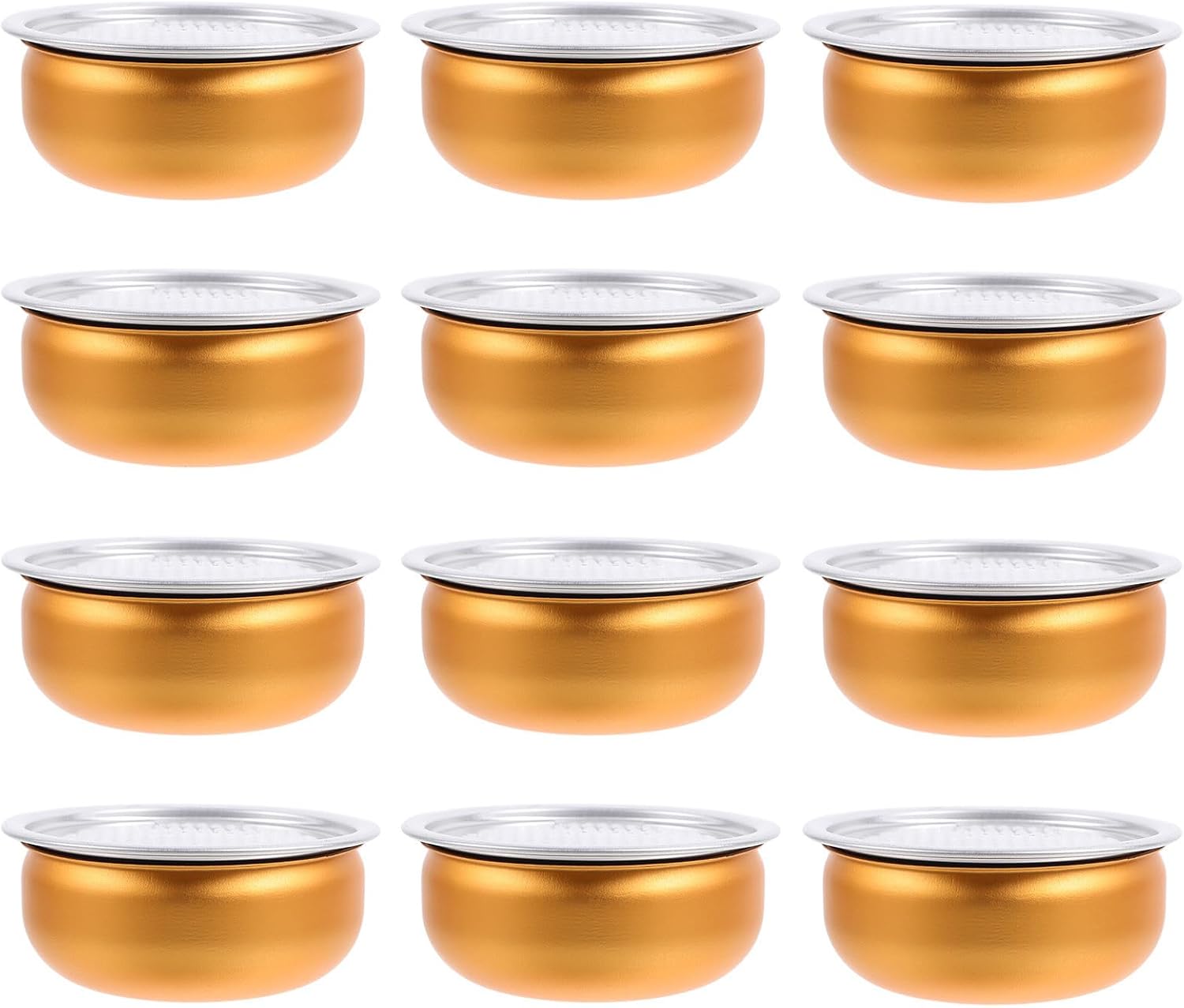 Operitacx 12pcs Aluminum Empty Candle Jars with Lids, Round Portable Metal Containers for Wax Sealed Storage, Compact Mini Travel Tins for Scented Candle or Balm Holding