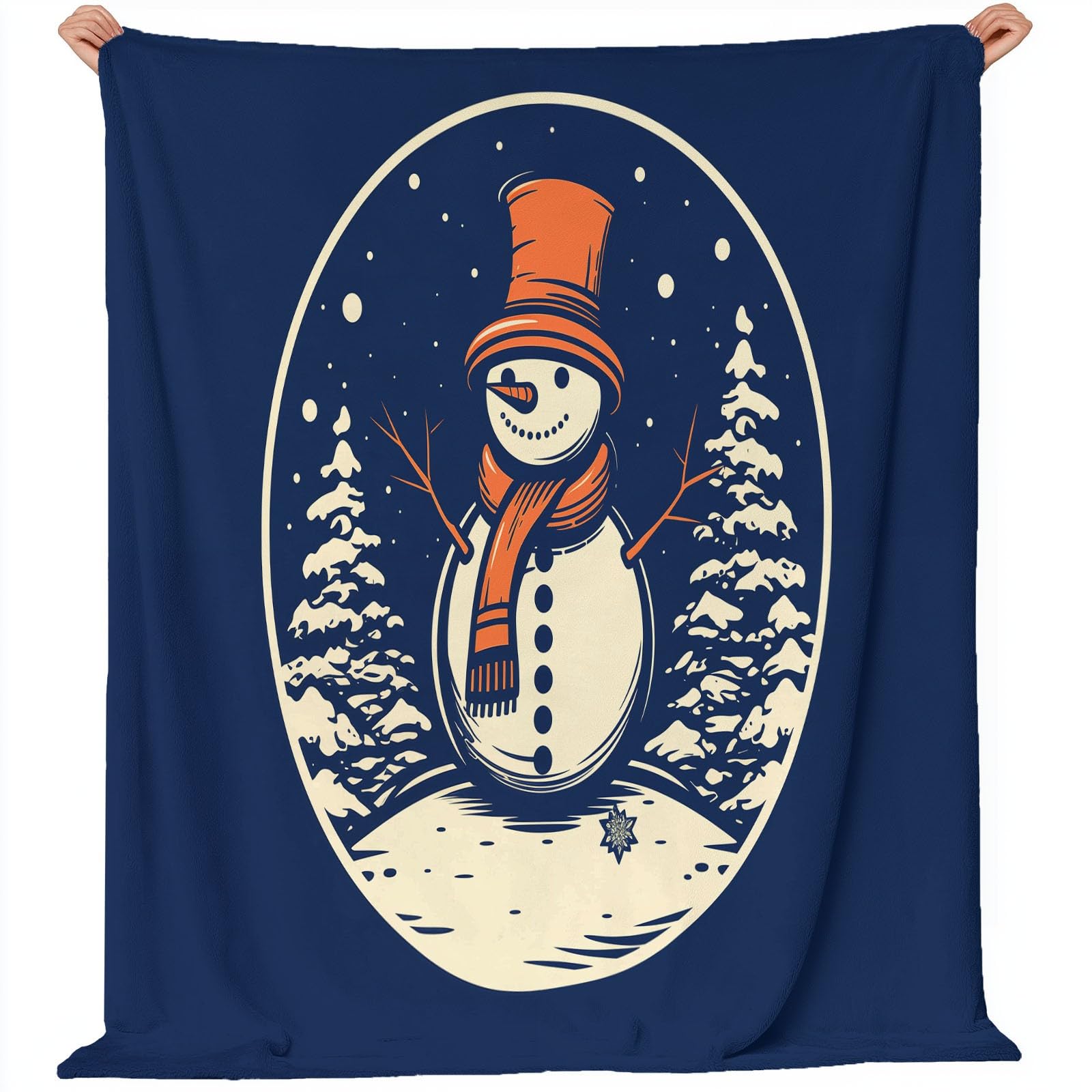 Couverture bonhomme de neige chaleureuse, idée cadeau pour ado et adulte