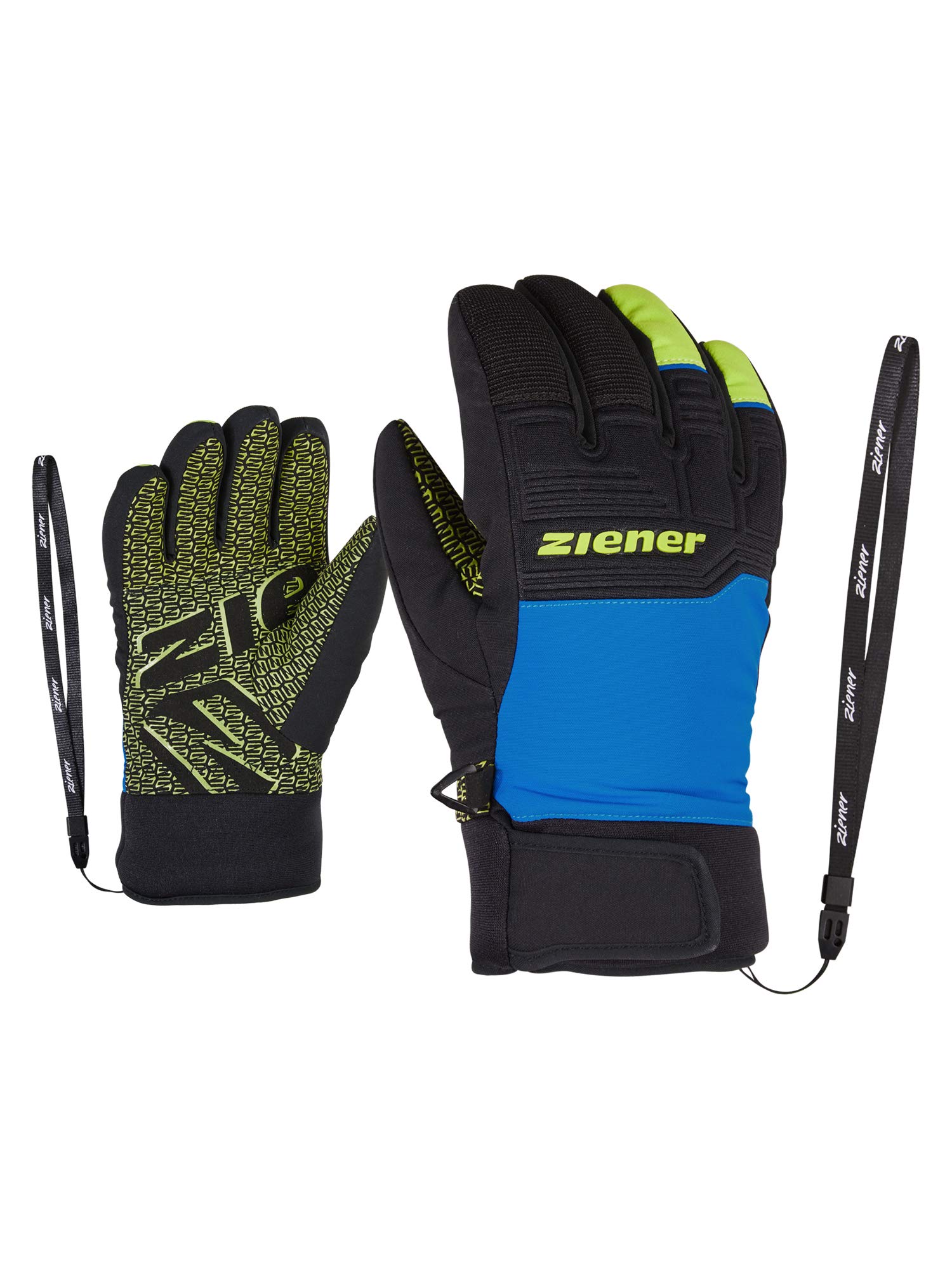 Ziener Primaloft LANUS AS Children's Ski Gloves/Winter Sports Waterproof Breathable Trendy Persian Blue 7.5