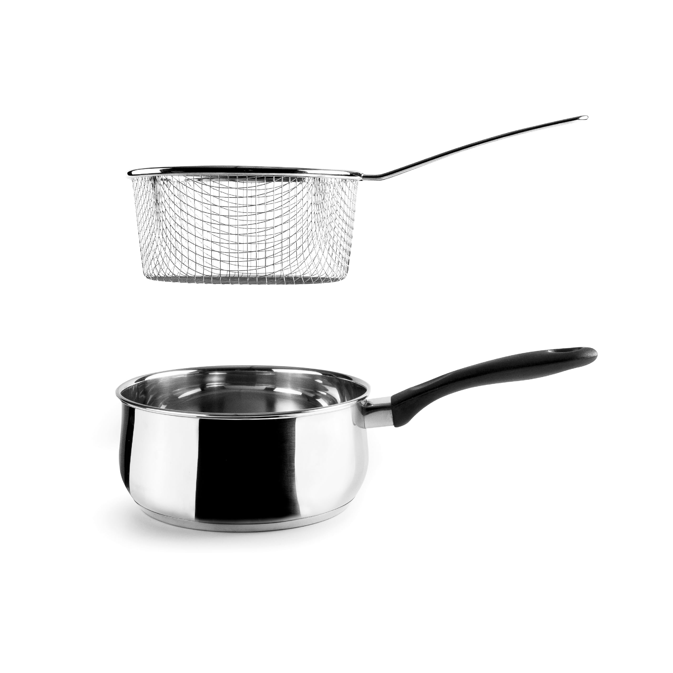 Casserole avec panier inox 2L fond sandwich induction Ø 18 cm