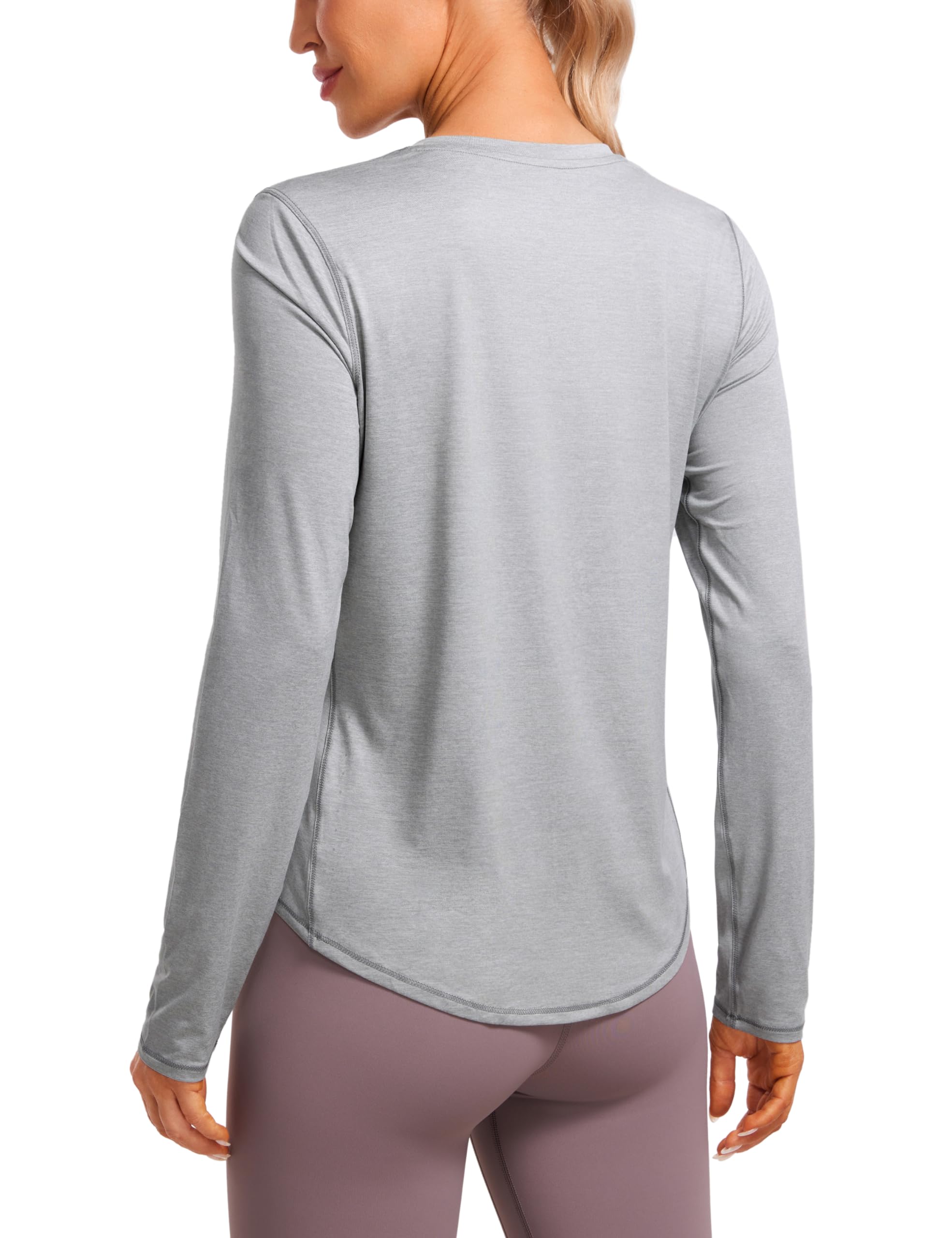 CRZ YOGA Lightweight Crewneck Long Sleeve Top