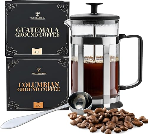 Miniatura 2 de Barista Coffee Gifts Set – Regalos para los amantes del café para hombres | Cafetería francesa prensa cafetera Set de regalo (20.3 fl oz), Cafetería