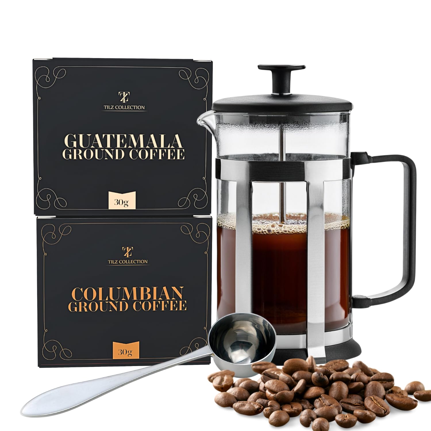 Juego De Regalo De Café Para Hombres - Cafetera De Prensa Francesa Para Café Molido - Regalos Para Hombres