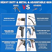 Vista 5 de Limpieza de pistola de soplado de aire para camión resistente con bobina de 29.5 ft de largo y 2 puntas de boquilla intercambiables, kit de pistola