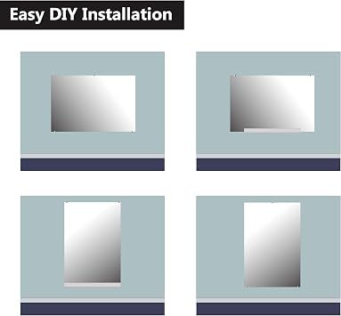 H & A Activity Wall Mirror, Gym Mirror for Home with Flat Polished Edge, 47x 31.5 (Single) (-1P)