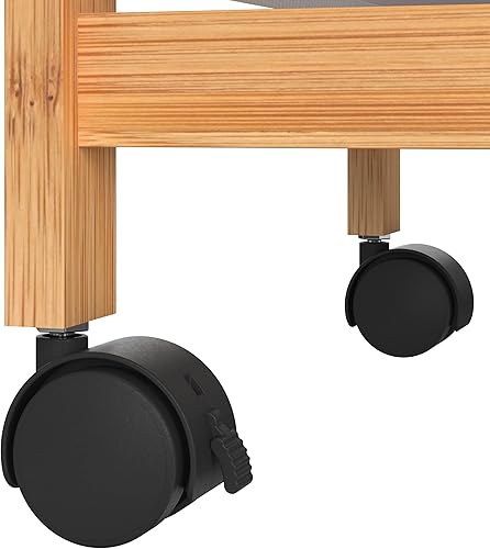 Miniatura 8 de ClosetMaid Cesta de bambú para ropa sucia con tabla de planchar, estación plegable, compartimentos dobles con divisor, clasificador portátil de