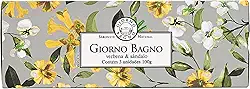 Giorno Bagno Kit De Sabonete Em Barra Para Mãos E Corpo Verbena E Sândalo 3 X 100 G Verde