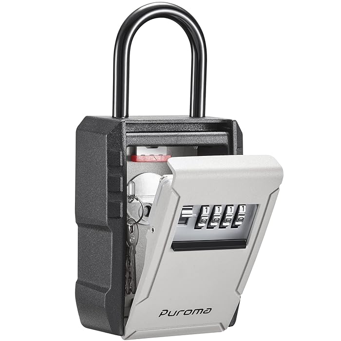 Buy Puroma Key Lock Box Waterproof Combination Lockbox Portable Resettable Wall Mounted